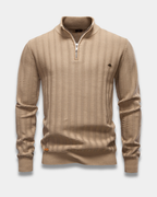 Weston Slim-Fit Textured Quarter Zip Sweater