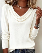 Adeline Women's Elegant Cowl Neck Knit Sweater