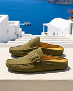 Grayson Men's Suede Buckle Mule