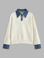 Blakely Women's Denim Collar Knit Sweater