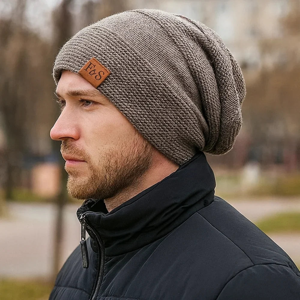 Harrison Men's Fleece Lined Slouch Beanie