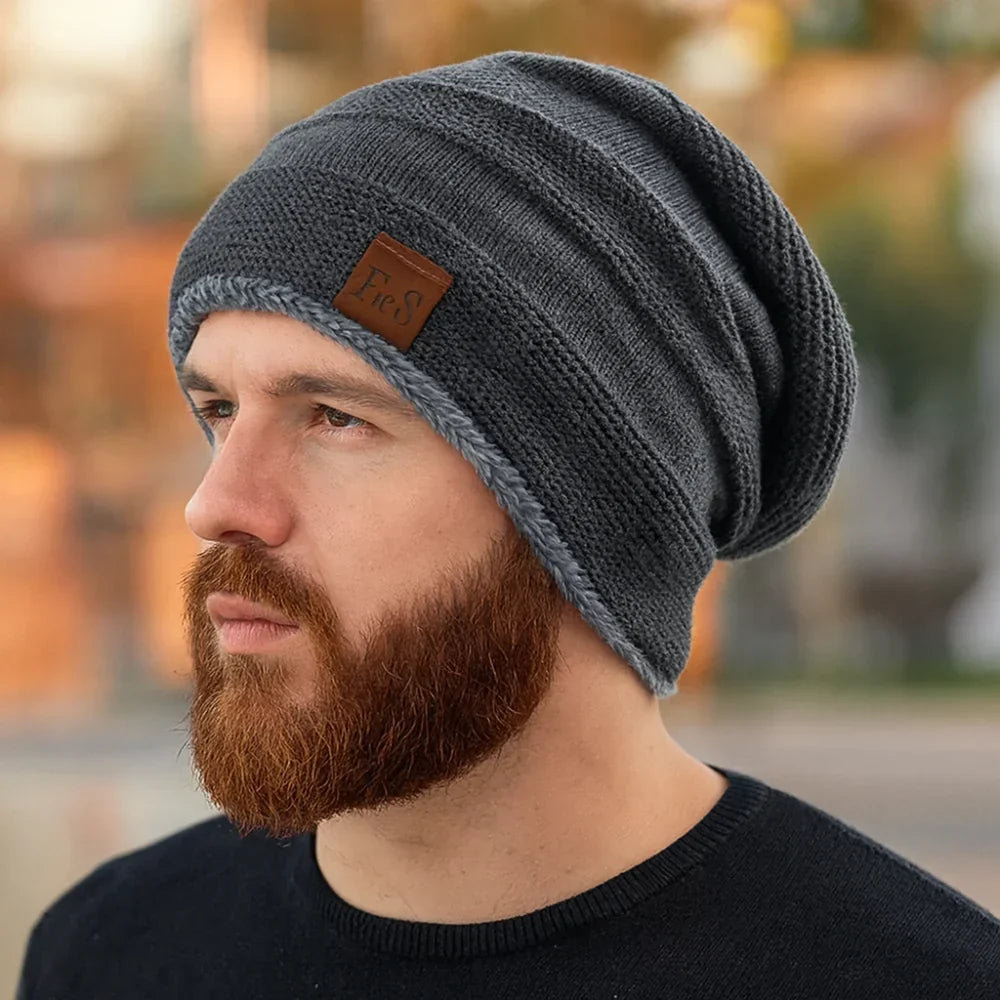 Harrison Men's Fleece Lined Slouch Beanie
