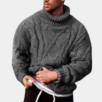 Ambrose Warm Cable Knit Fisherman Turtleneck Sweater