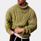 Ambrose Warm Cable Knit Fisherman Turtleneck Sweater