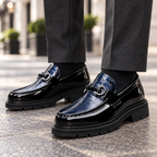 Barrett Men's Croc Embossed Chunky Sole Loafers
