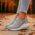 Everly Women's Metallic Wedge Comfy Sneakers