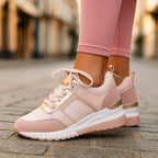 Everly Women's Metallic Wedge Comfy Sneakers