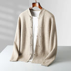 Preston Men's Cashmere Mandarin Toggle Cardigan Sweater