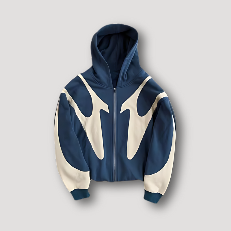 Dorian Oversized Streetwear Graphic Zip Up Hoodie