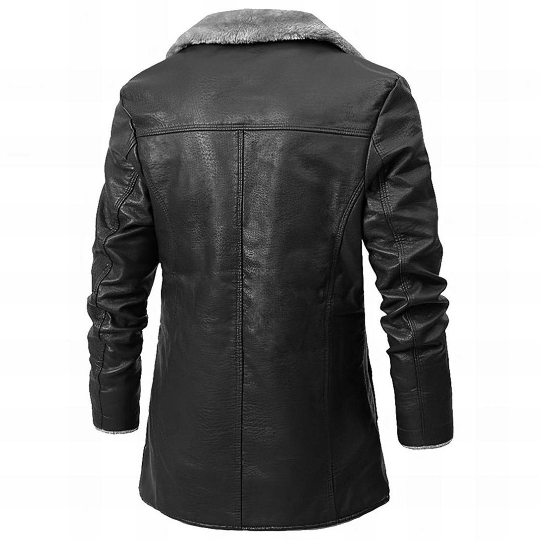 Wesley Men's Leather Fur-Lined Winter Jacket