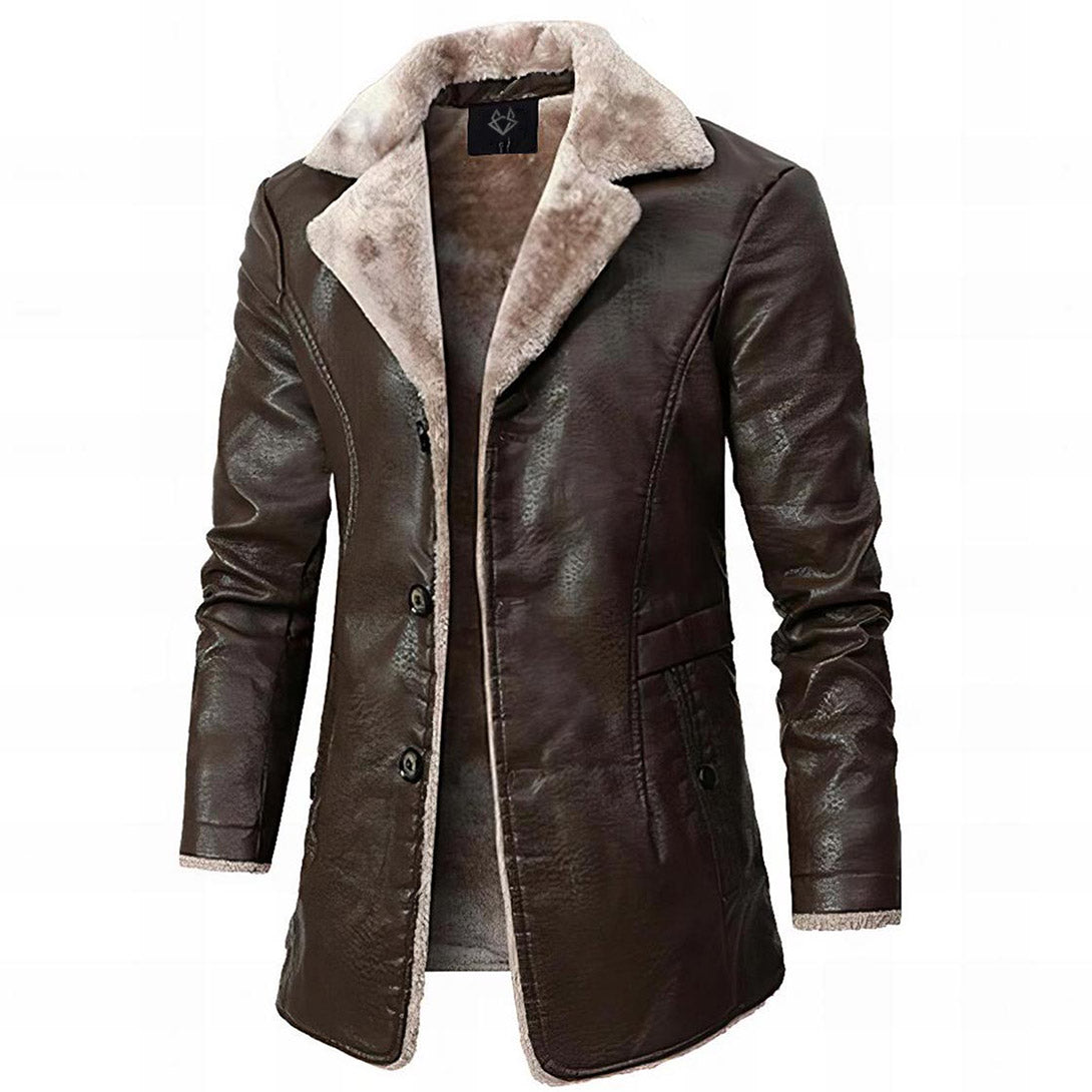 Wesley Men's Leather Fur-Lined Winter Jacket
