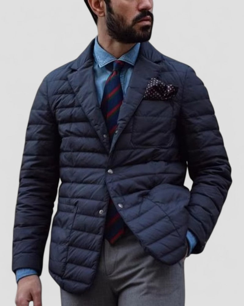 Harrison Men's Quilted Notch Lapel Blazer
