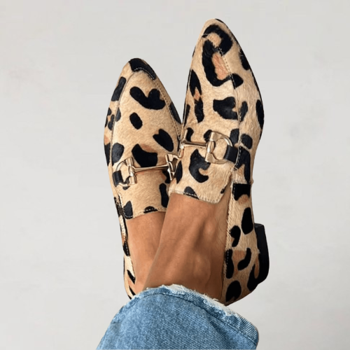 Collins Women's Leopard Print Pointed Loafers