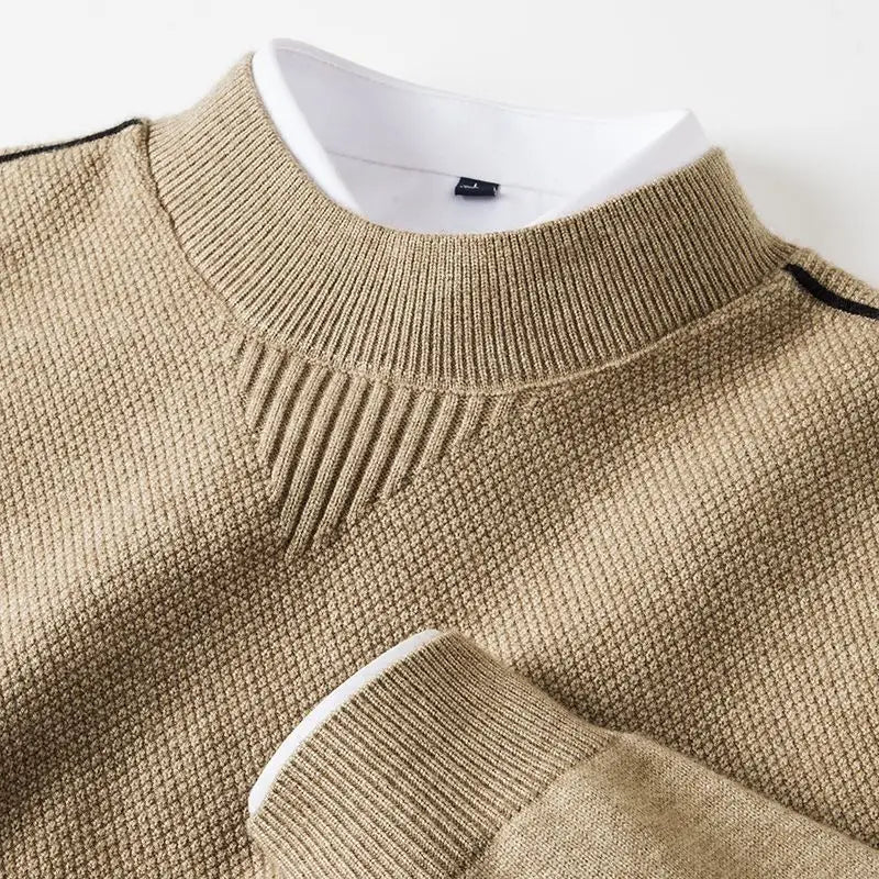 Everett Men's Waffle Knit Crew Sweater