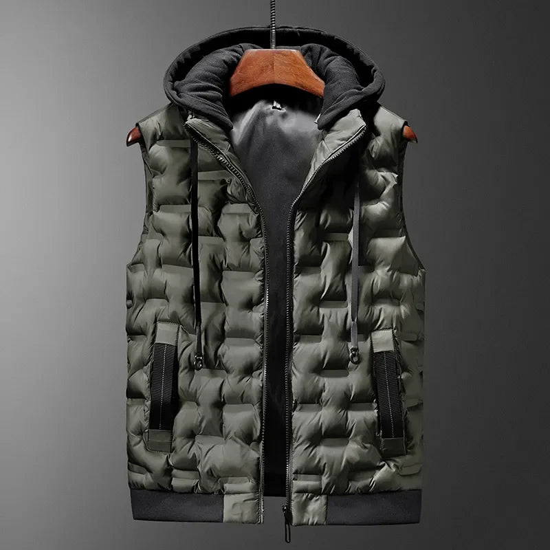 Redford Warm Hooded Quilted Puffer Vest