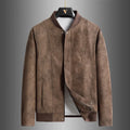 Spencer Men's Suede Leather Zip Bomber Jacket