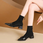 Philippa Elegant Suede Buckle Ankle Boots