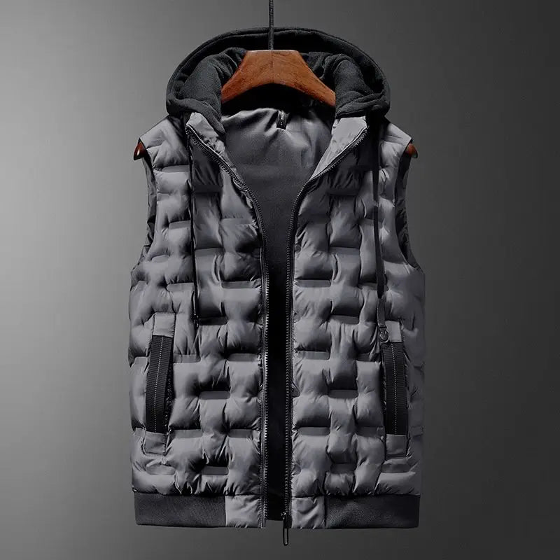 Redford Warm Hooded Quilted Puffer Vest