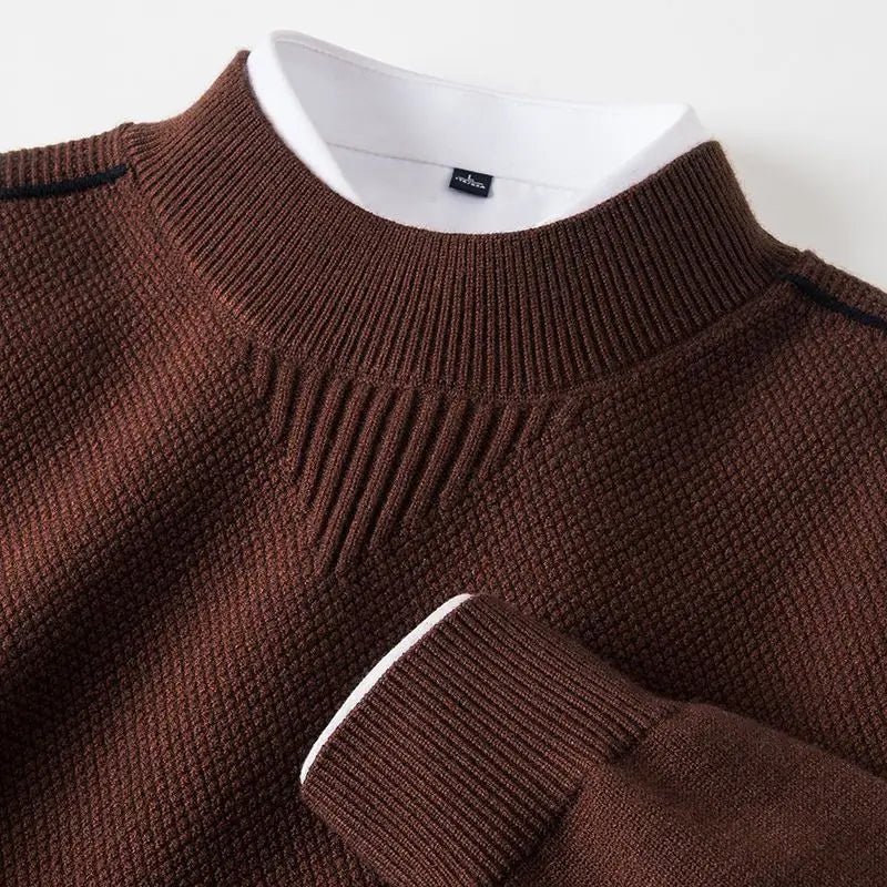 Everett Men's Waffle Knit Crew Sweater