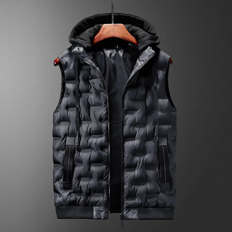 Redford Warm Hooded Quilted Puffer Vest