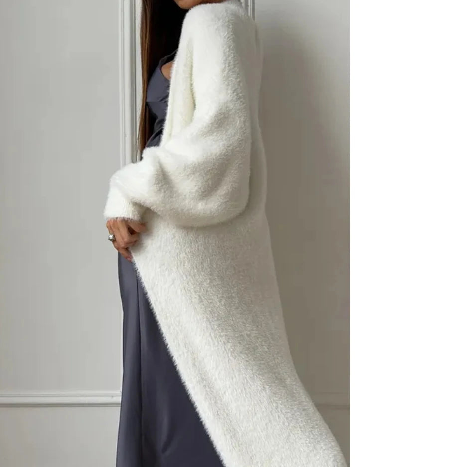 Everly Women's Fuzzy Knit Long Cardigan