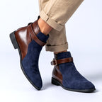 Grayson Men's Corduroy Buckle Ankle Boots
