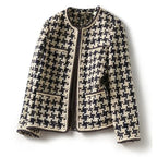 Genevieve Women's Houndstooth Tweed Jacket