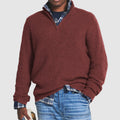 Winslow Men's Ribbed Wool Quarter Zip Sweater