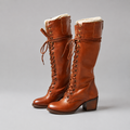 Everly Women's Leather Shearling Knee-High Boots