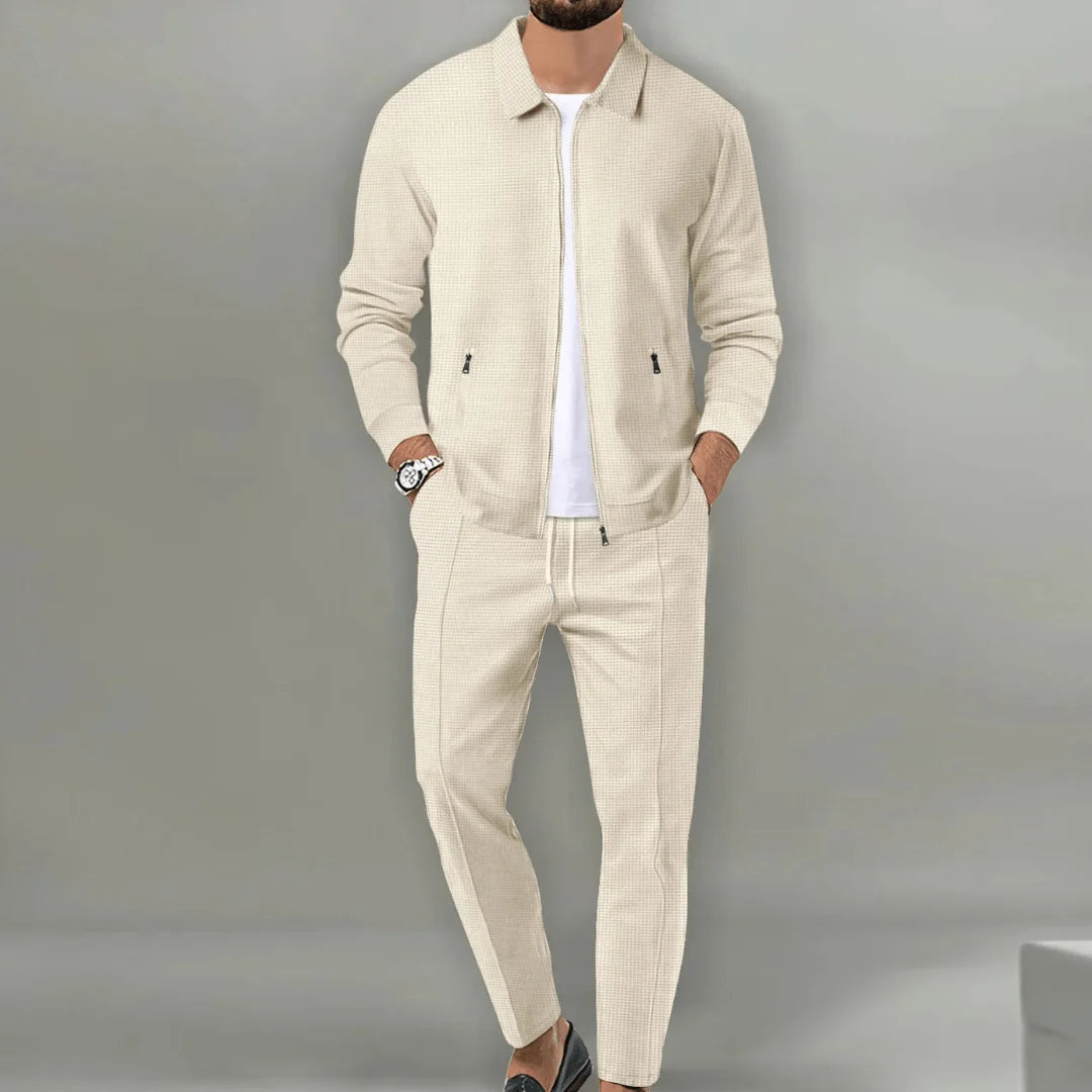 Calloway Men's Waffle Knit Zip Sweat Set
