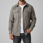 Everett Men's Casual Cotton Cargo Overshirt