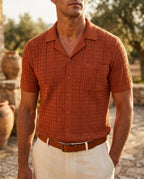 Tarrega Men's Jacquard Knit Polo Shirt