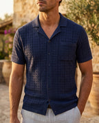 Tarrega Men's Jacquard Knit Polo Shirt