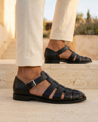 Lorenzo Men's Woven Leather Fisherman Sandals