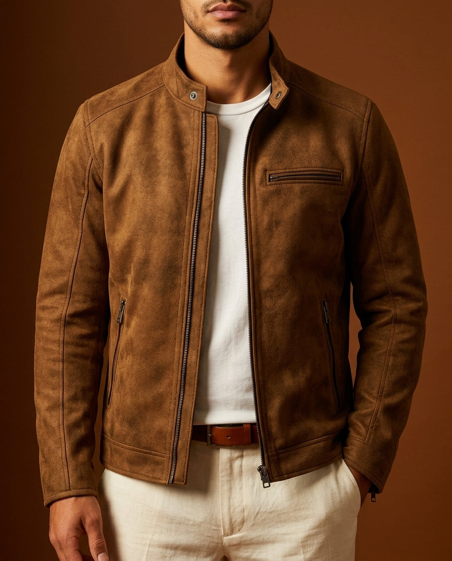 Sullivan Men's Distressed Leather Jacket