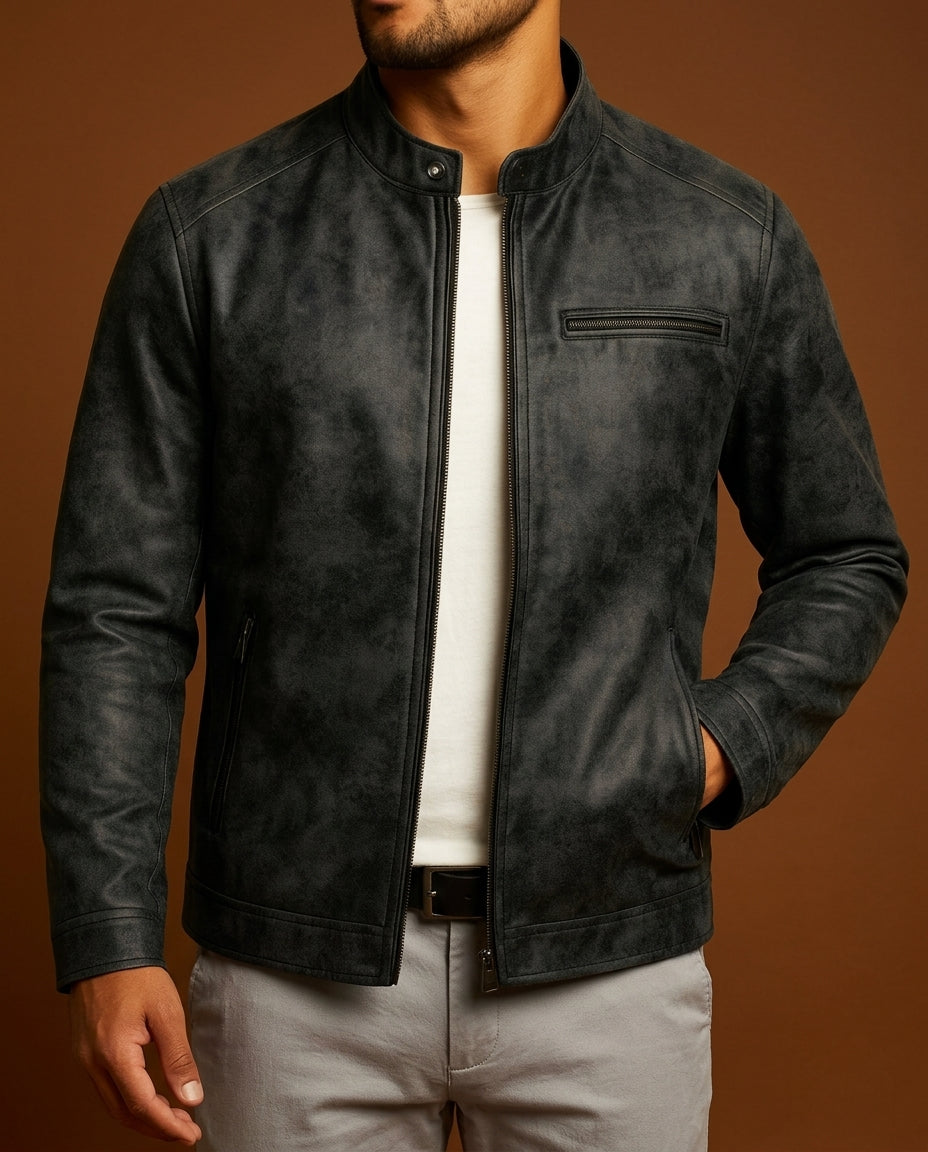 Sullivan Men's Distressed Leather Jacket