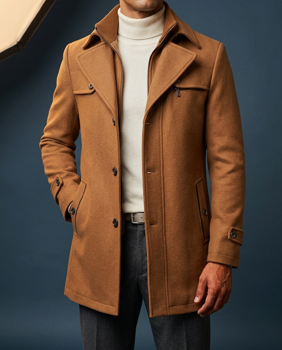 Sterling Men's Wool Blend Overcoat