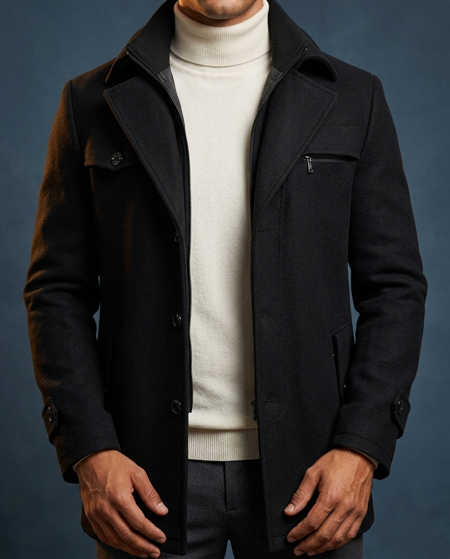 Sterling Men's Wool Blend Overcoat