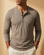Weston Men's Cotton Long Sleeve Henley
