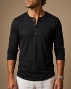 Weston Men's Cotton Long Sleeve Henley