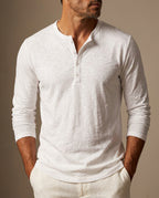 Weston Men's Cotton Long Sleeve Henley
