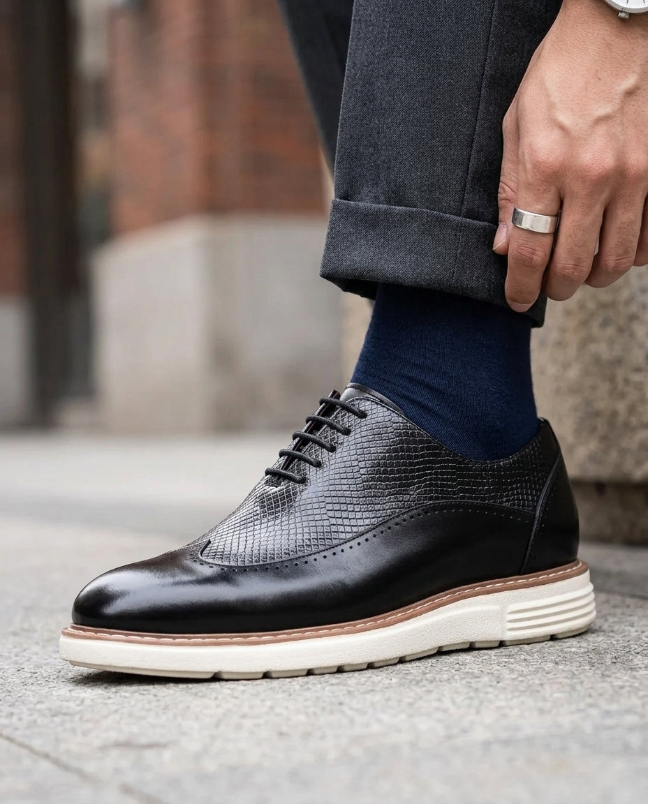 Barrett Men's Leather Wingtip Dress Sneakers