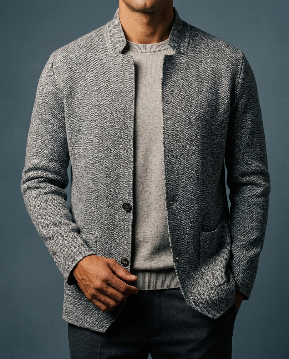 Bennett Men's Stand Collar Cardigan