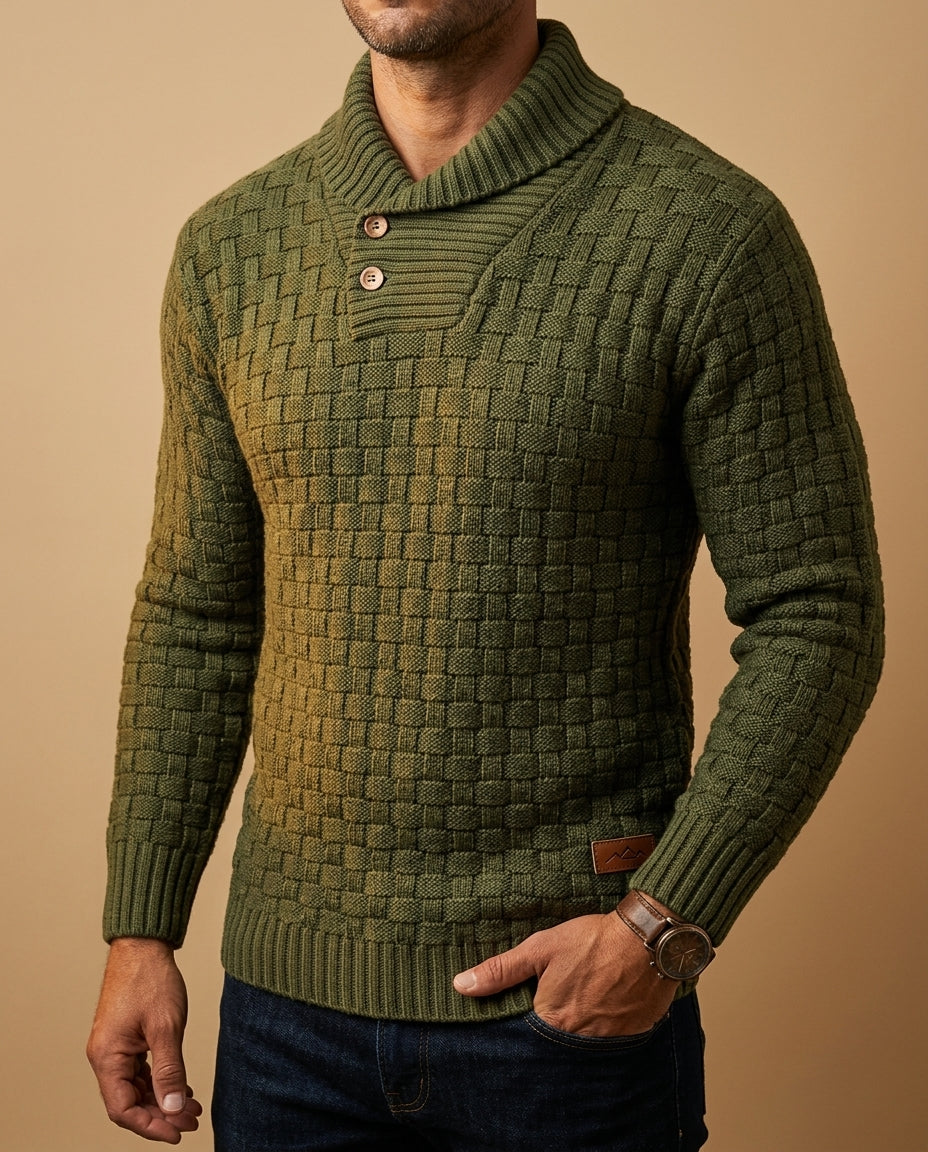Whitfield Men's Shawl Collar Knit Sweater
