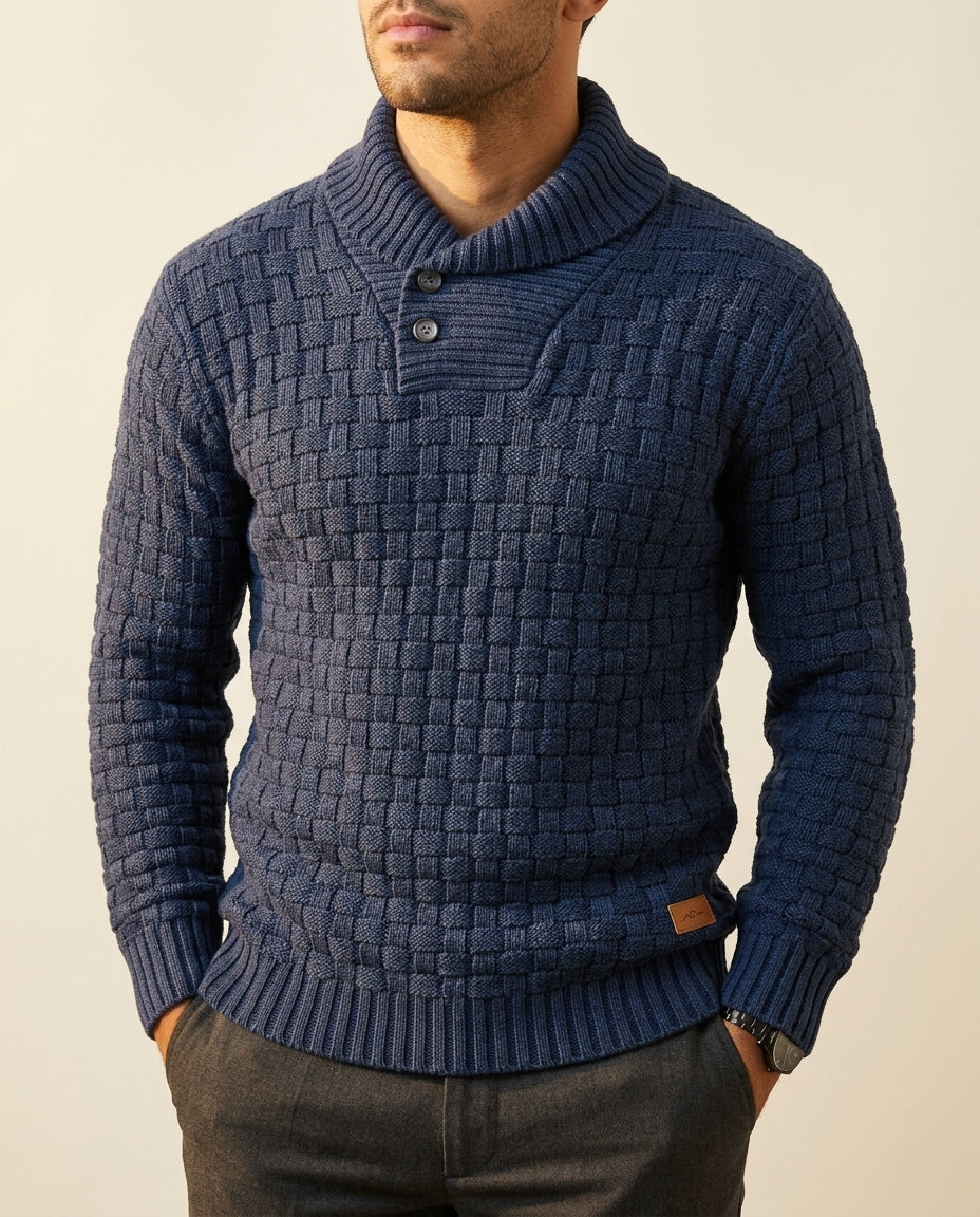 Whitfield Men's Shawl Collar Knit Sweater
