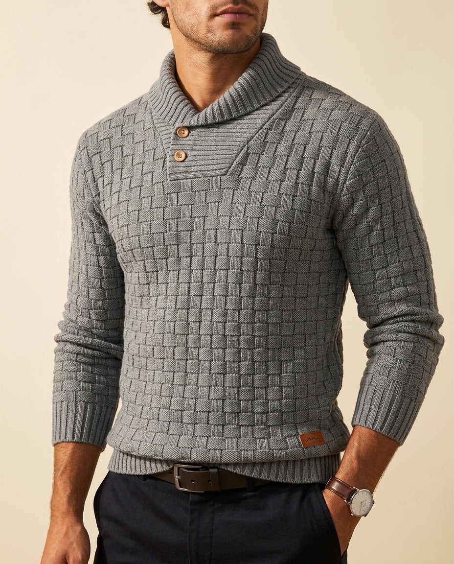 Whitfield Men's Shawl Collar Knit Sweater