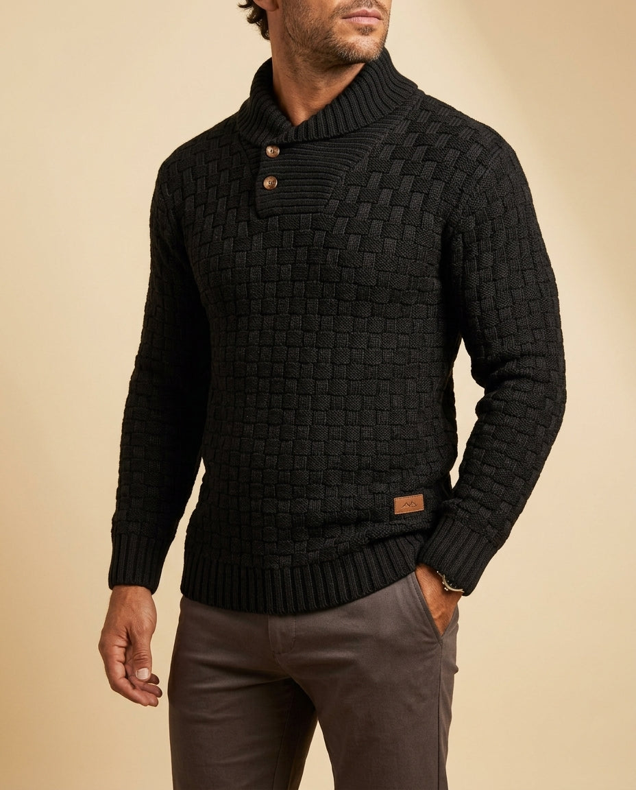 Whitfield Men's Shawl Collar Knit Sweater