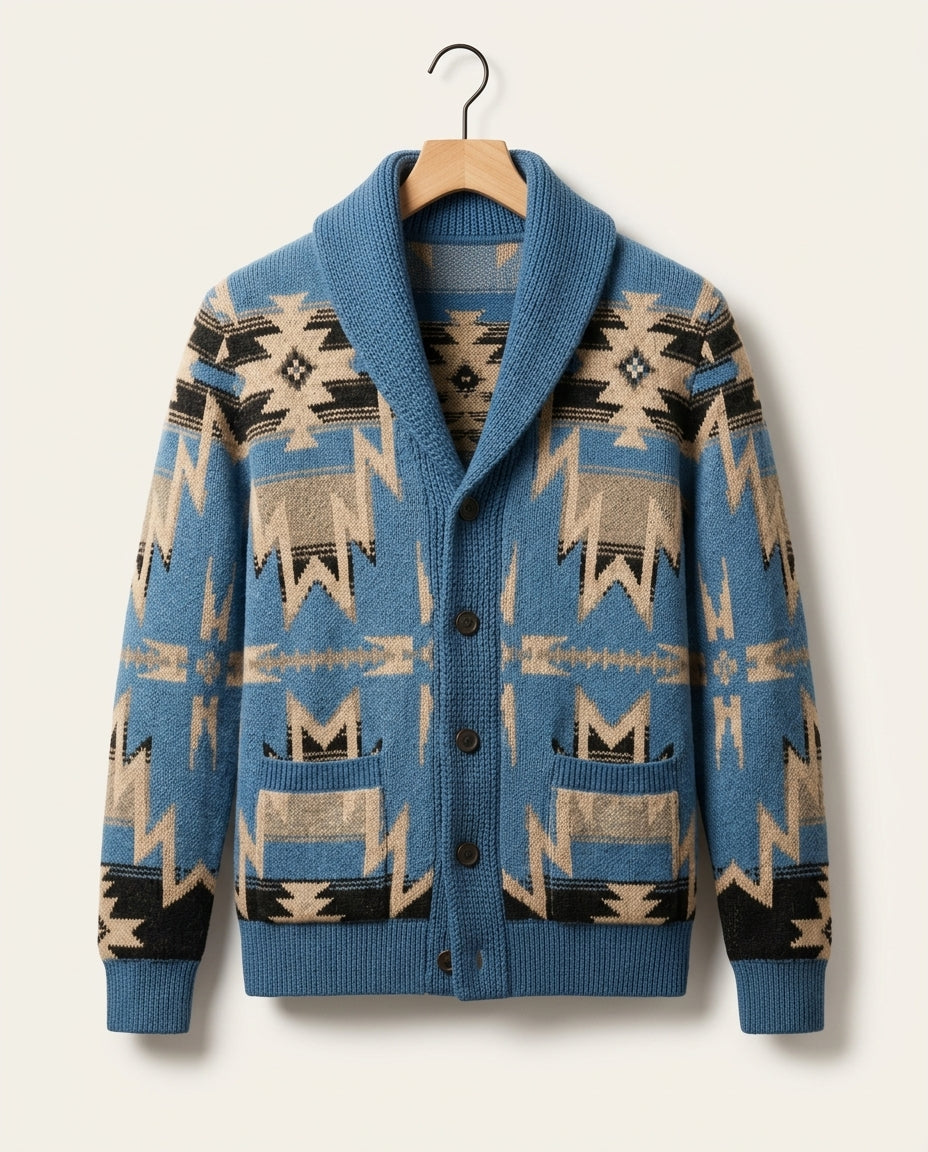 Edmund Men's Wool Shawl Collar Cardigan