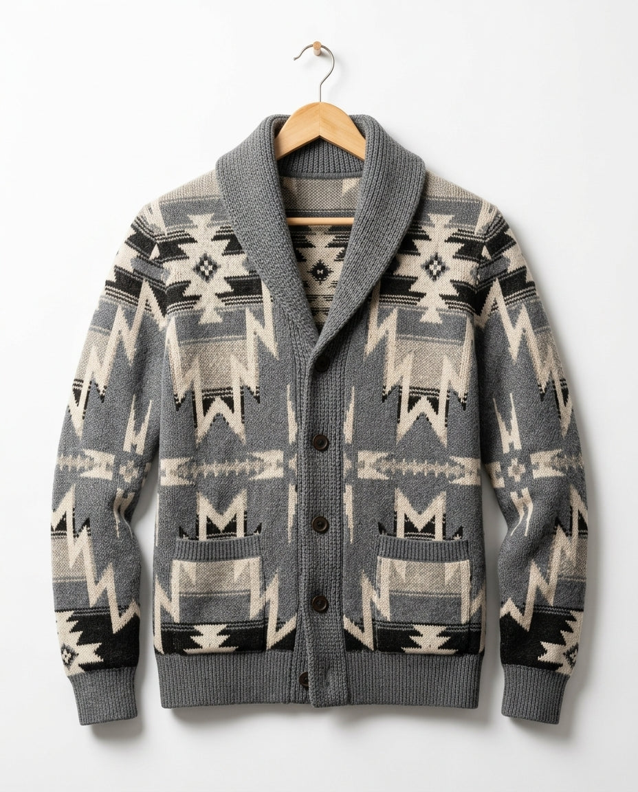 Edmund Men's Wool Shawl Collar Cardigan