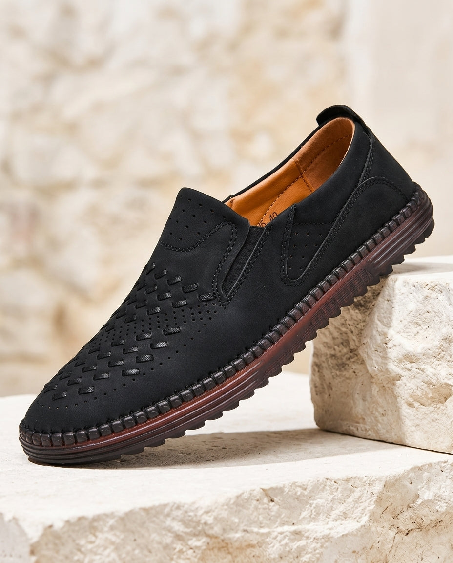 Bradford Men's Perforated Leather Loafers